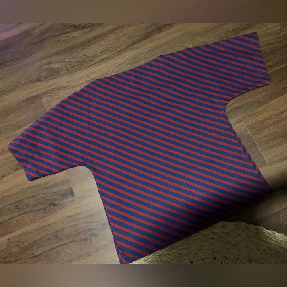 Tory Burch Logo-embroidered striped cotton-jersey T-shirt 258$ s NWOT oversized